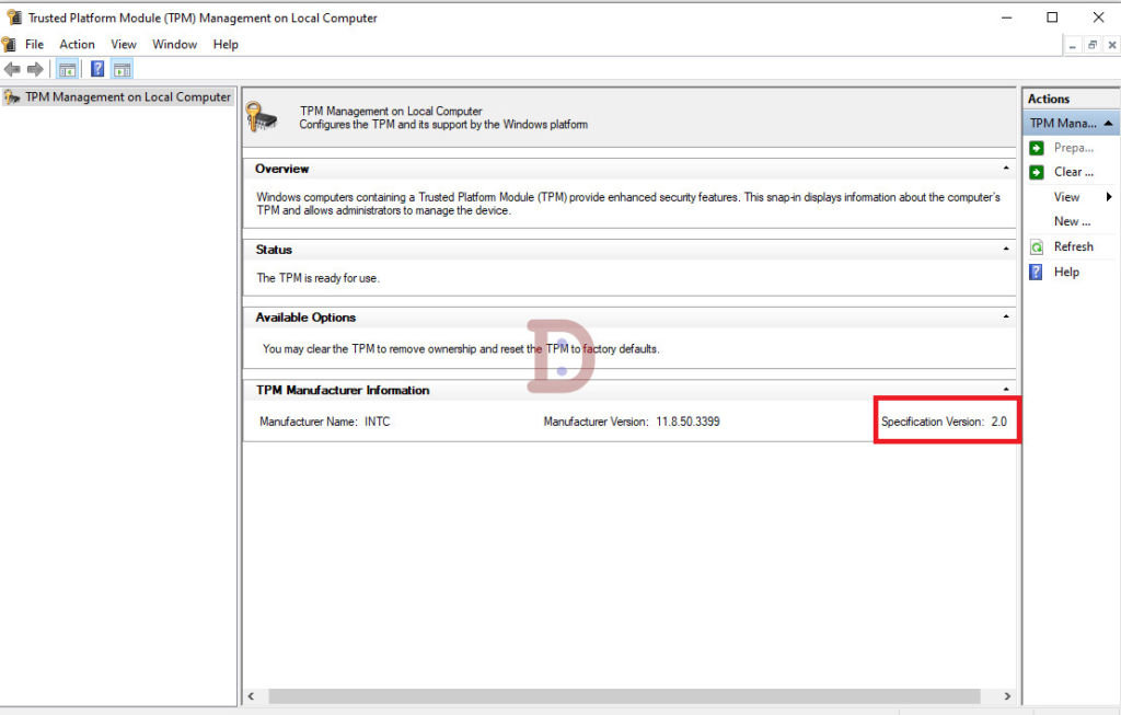 Check TPM Support on Windows 2 - www.dedyprastyo.com
