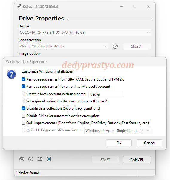 Remove Bloatware from Windows with Rufus